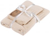 Набір рушників махрових Ardesto Lotus 2 шт., 50х90см, 70х140см, 100% бавовна, айворі