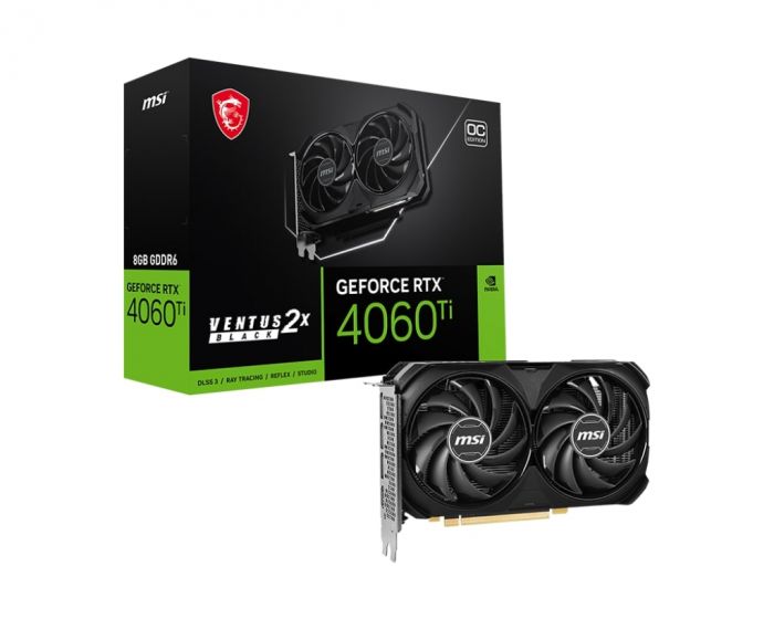 Відеокарта MSI GeForce RTX 4060 8GB GDDR6 VENTUS 2X BLACK OC