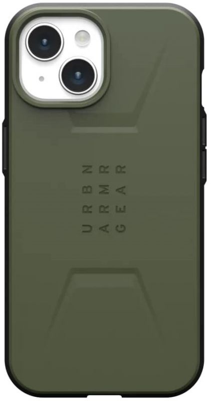 Чохол UAG для Apple iPhone 15 Civilian Magsafe, Olive Drab
