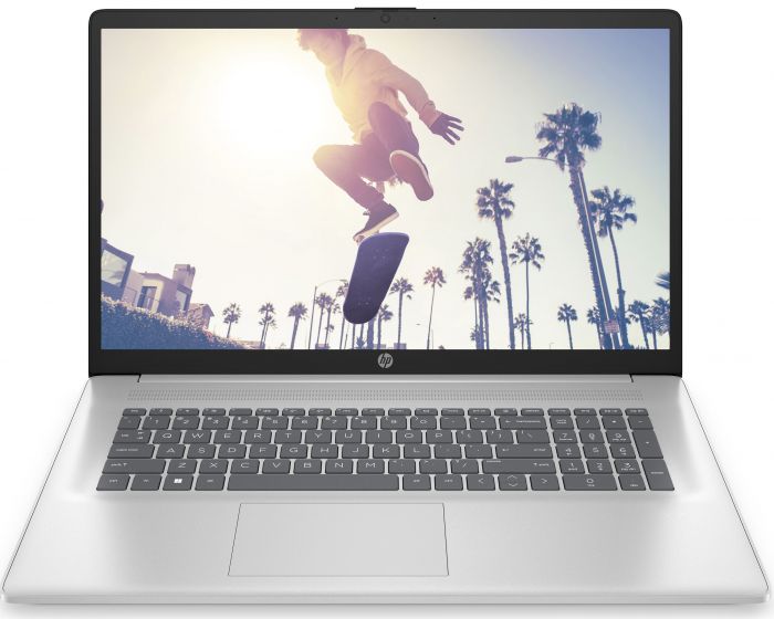 Ноутбук HP 17-cn2004ua 17.3" FHD IPS AG, Intel i5-1235U, 8GB, F512GB, UMA, DOS, сріблястий