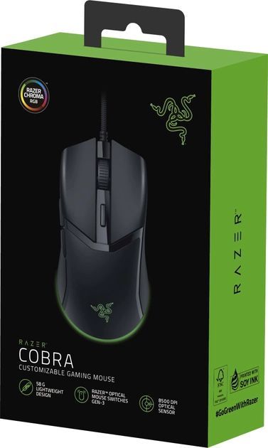 Миша Razer Cobra, RGB, USB-A, чорний