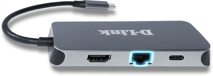 USB-Концентратор D-Link DUB-2335 3xUSB3.0, 1xUSB-C/PD, 1xHDMI 1.4b, 1xGE, USB-C