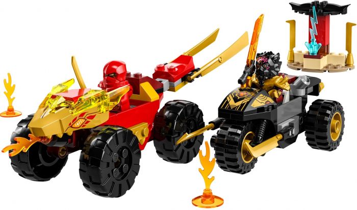 Конструктор LEGO Ninjago Кай та Рас: Битва на машині та мотоциклі