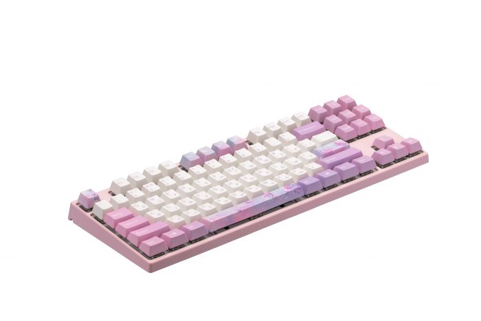 Клавіатура механічна Varmilo VED87 Dreams On Board 87Key, Cherry Mx Red, BT/USB-A, EN/UKR, No Led, рожевий