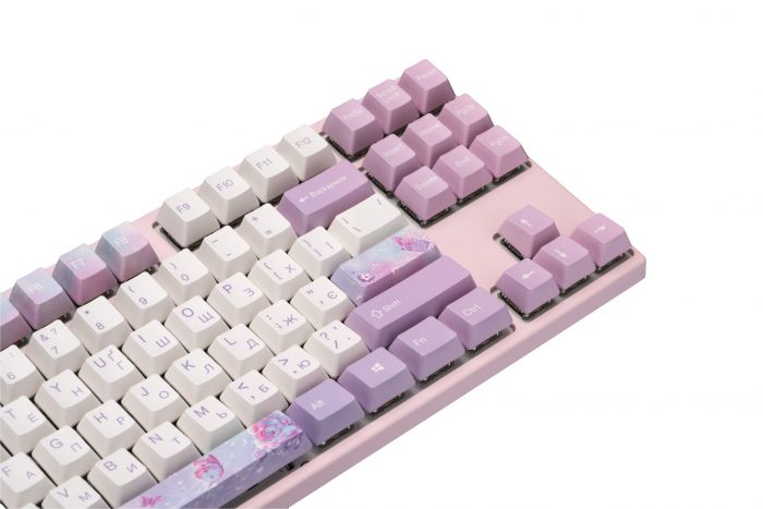 Клавіатура механічна Varmilo VED87 Dreams On Board 87Key, Cherry Mx Red, BT/USB-A, EN/UKR, No Led, рожевий