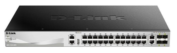 Комутатор D-Link DGS-3130-30TS/SI 24xGE, 4xGE/SFP, 2x10GE, 4xSFP+, L3