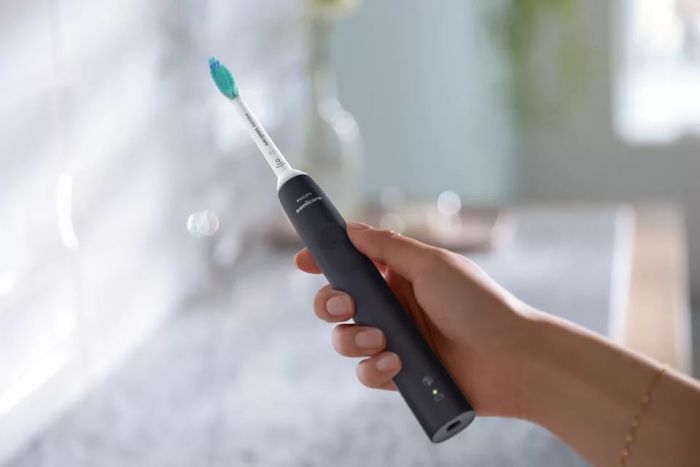 Щітка зубна елекр. Philips, Sonicare 3100 series, набір , 31т. колеб/хв, насадок-1, 2 шт в наборі, рожевий, чорний