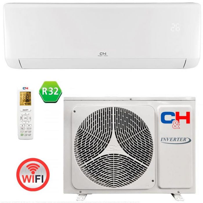 Кондиціонер Cooper&Hunter Vital Inverter CH-S18FTXF2-NG, 55 м2, інвертор, A++/A+, Wi-Fi, R32, білий