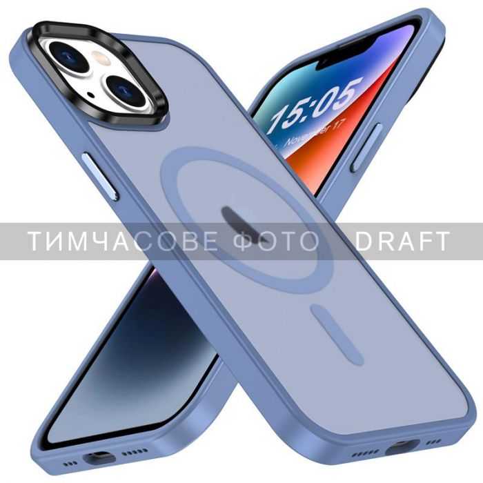 Чохол 2Е Basic для Apple iPhone 15 Plus, Soft Touch MagSafe Cover, Light Blue