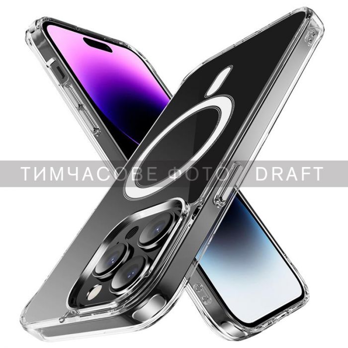 Чохол 2Е Basic для Apple iPhone 15 Ultra, Transparent MagSafe Cover, Clear