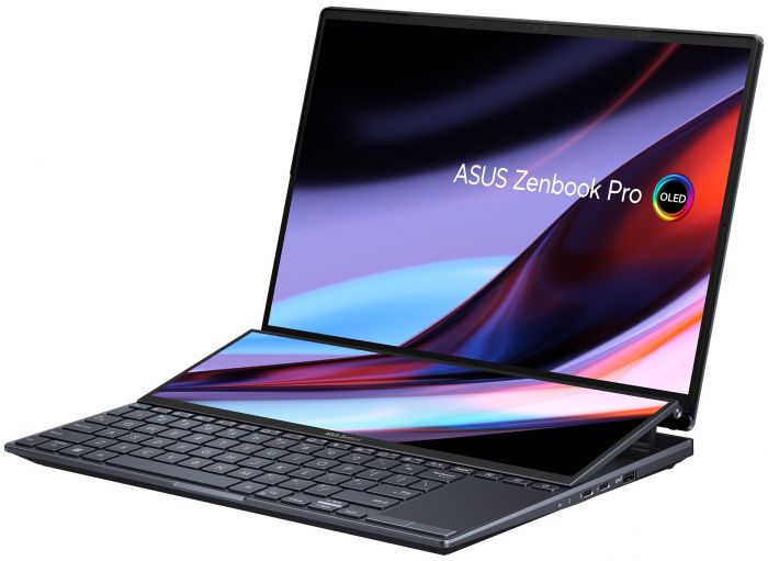 Ноутбук ASUS Zenbook Pro 14 Duo UX8402VU-P1060 14.5" 2.8K OLED Touch, Intel i7-13700H, 16GB, F1TB, NVD4050-6, NoOS, Чорний