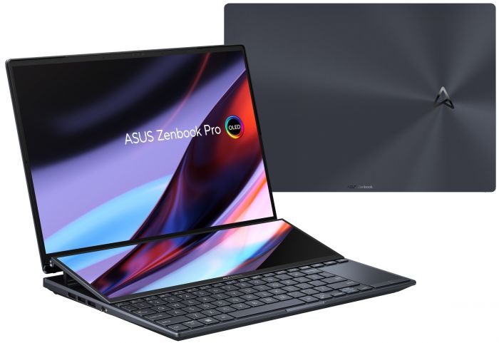 Ноутбук ASUS Zenbook Pro 14 Duo UX8402VU-P1060 14.5" 2.8K OLED Touch, Intel i7-13700H, 16GB, F1TB, NVD4050-6, NoOS, Чорний