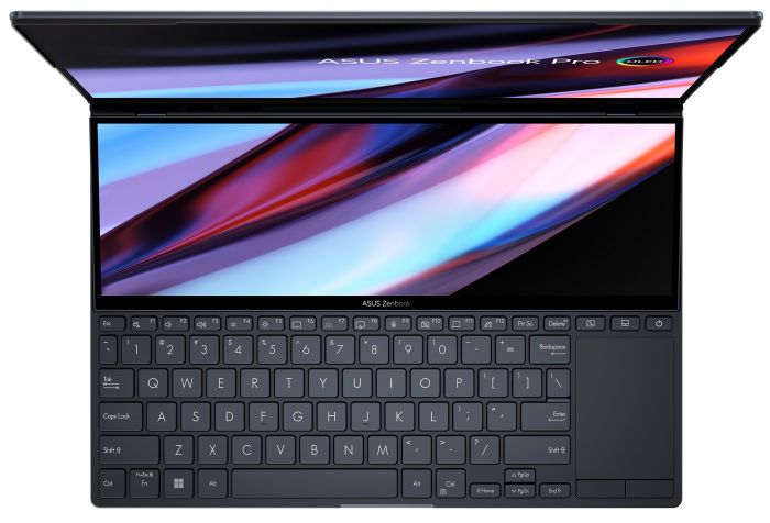 Ноутбук ASUS Zenbook Pro 14 Duo UX8402VU-P1060 14.5" 2.8K OLED Touch, Intel i7-13700H, 16GB, F1TB, NVD4050-6, NoOS, Чорний