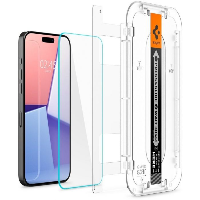 Захисне скло Spigen для Apple iPhone 15 Pro EZ FIT tR(2 Pack)