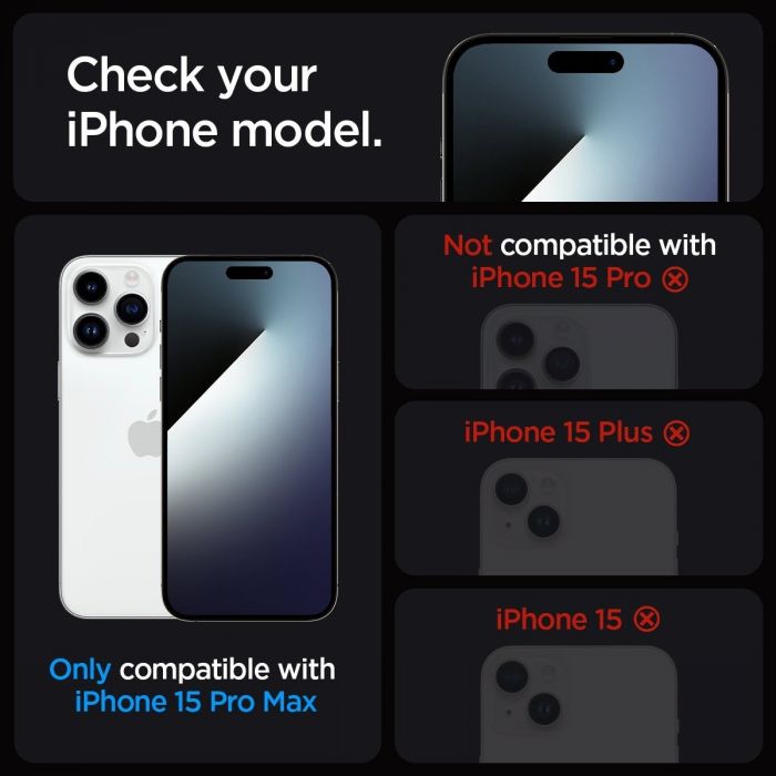 Захисне скло Spigen для Apple iPhone 15 Pro Max tREZ (2 Pack)