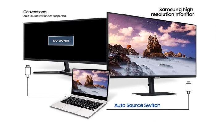 Монітор Samsung 32" S32A600N HDMI, DP, USB, VA, 2560x1440, 75Hz