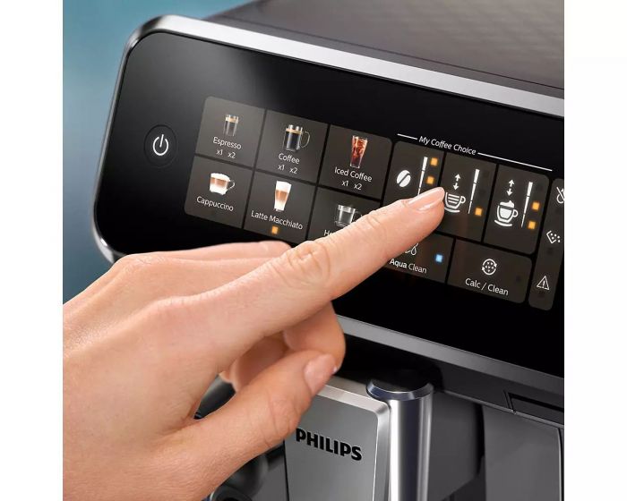 Кавомашина Philips Series 3300 1.8л, зерно + мелена, автомат.капучинатор, дисплей, авторецептів - 6, білий