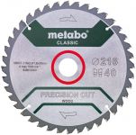 Диск пильний Metabo PRECISION CUT WOOD - CLASSIC, 216х2.4х30мм, 1.8мм, 40 зубців