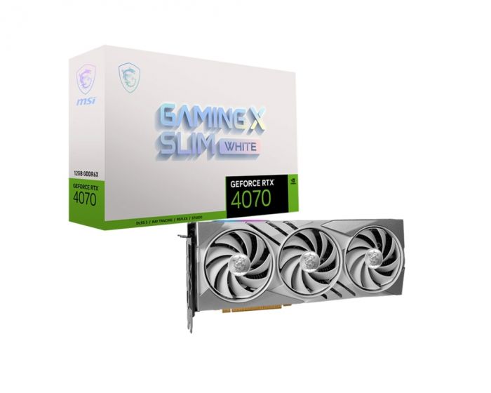 Відеокарта MSI GeForce RTX 4070 12GB GDDR6X GAMING SLIM WHITE