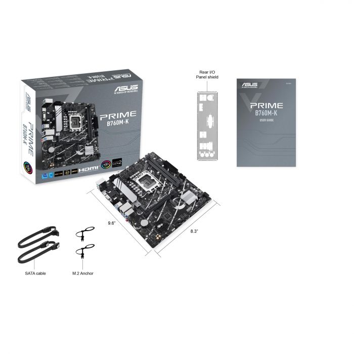 Материнcька плата ASUS PRIME B760M-K s1700 B760 2xDDR5 M.2 HDMI D-Sub mATX