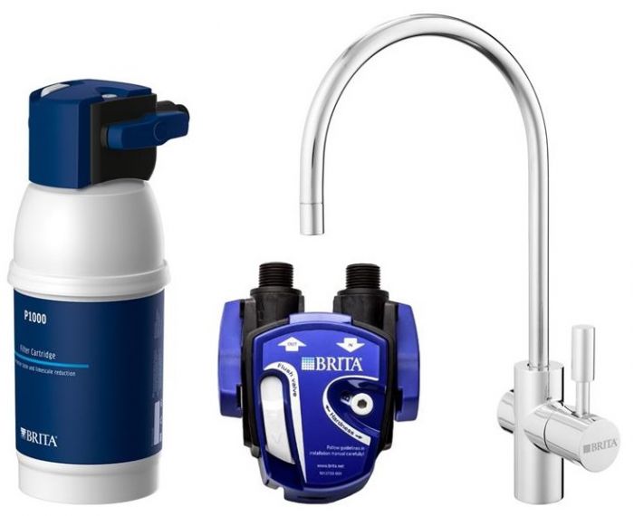 Фільтр проточний BRITA My Pure P1, індикатор стану фільтра, 3 режими жорсткості води