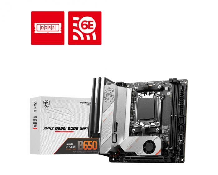 Материнcька плата MSI MPG B650I EDGE WIFI sAM5 B650 2xDDR5 M.2 HDMI WiFi BT mini-ITX