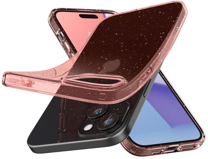 Чохол Spigen для Apple iPhone 15 Liquid Crystal Glitter, Rose Quartz