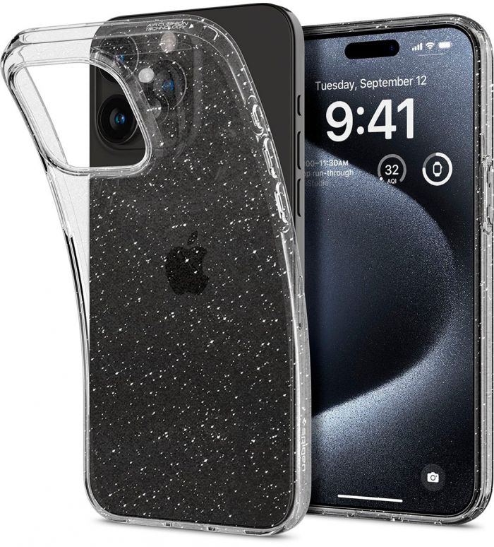 Чохол Spigen для Apple iPhone 15 Pro Liquid Crystal Glitter, Crystal Quartz