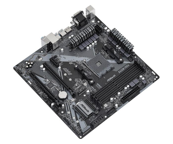 Материнська плата ASRock B450M PRO4 R2.0 sAM4 B450 4xDDR4 M.2 HDMI DVI mATX