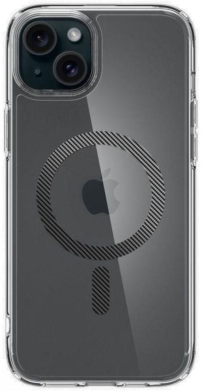 Чохол Spigen для Apple iPhone 15 Plus Ultra Hybrid MagFit, Carbon Fiber