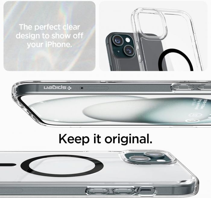 Чохол Spigen для Apple iPhone 15 Plus Ultra Hybrid MagFit, Carbon Fiber