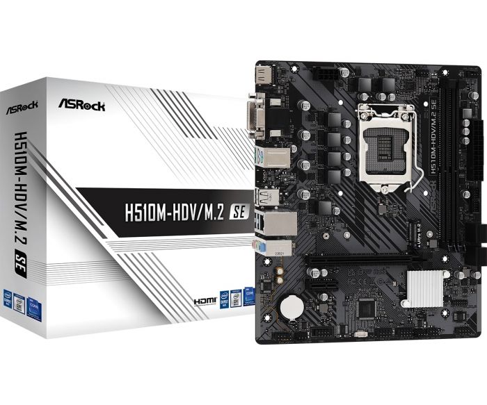 Материнська плата ASRock H510M-HDV/M.2 SE s1200 H510 2xDDR4 M.2 HDMI DVI mATX