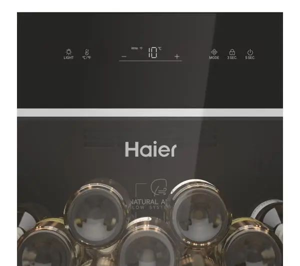 Холодильник Haier для вина, 190x59.5х63.9, холод.відд.-450л, зон - 1, бут-247, ST, дисплей, чорний