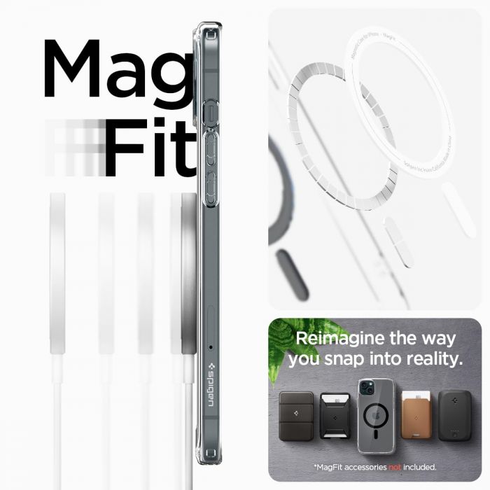 Чохол Spigen для Apple iPhone 15 Plus Ultra Hybrid MagFit, Graphite