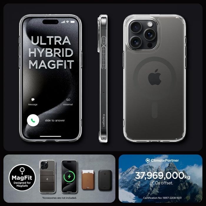 Чохол Spigen для Apple iPhone 15 Pro Max Ultra Hybrid MagFit, Graphite