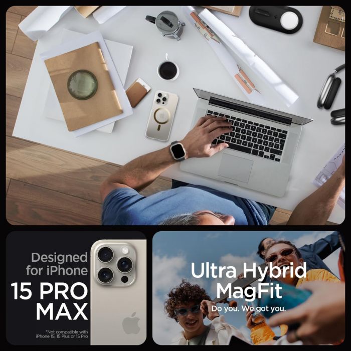 Чохол Spigen для Apple iPhone 15 Pro Max Ultra Hybrid MagFit, Gold