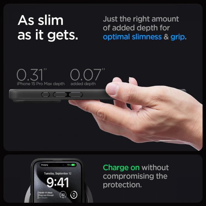 Чохол Spigen для Apple iPhone 15 Pro Max Ultra Hybrid MagFit, Frost Black
