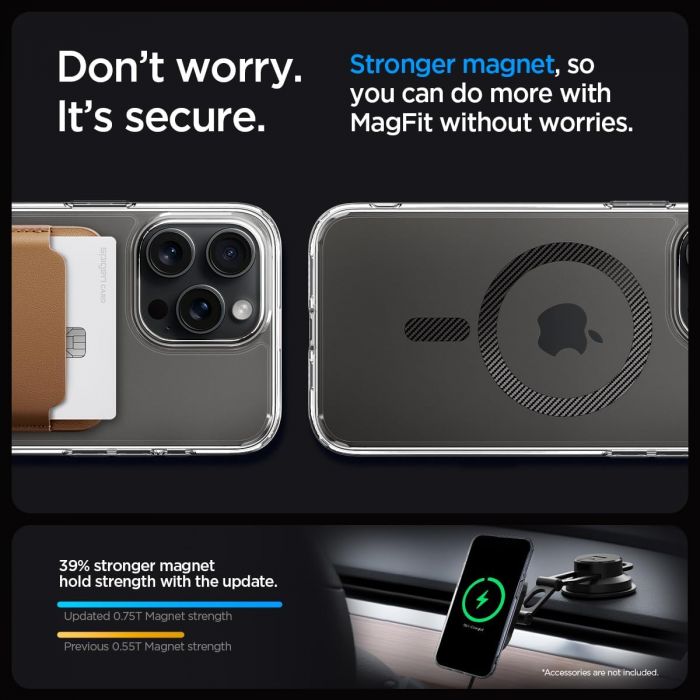 Чохол Spigen для Apple iPhone 15 Pro Max Ultra Hybrid MagFit, Carbon Fiber