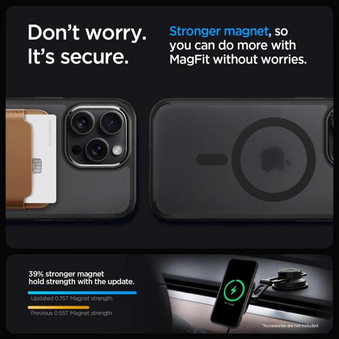 Чохол Spigen для Apple iPhone 15 Pro Ultra Hybrid MagFit, Frost Black