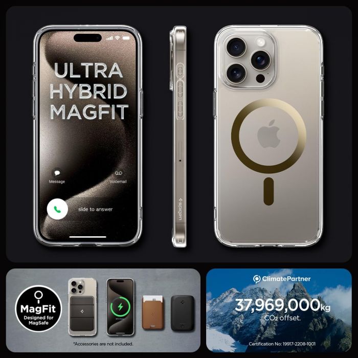Чохол Spigen для Apple iPhone 15 Pro Ultra Hybrid MagFit, Gold