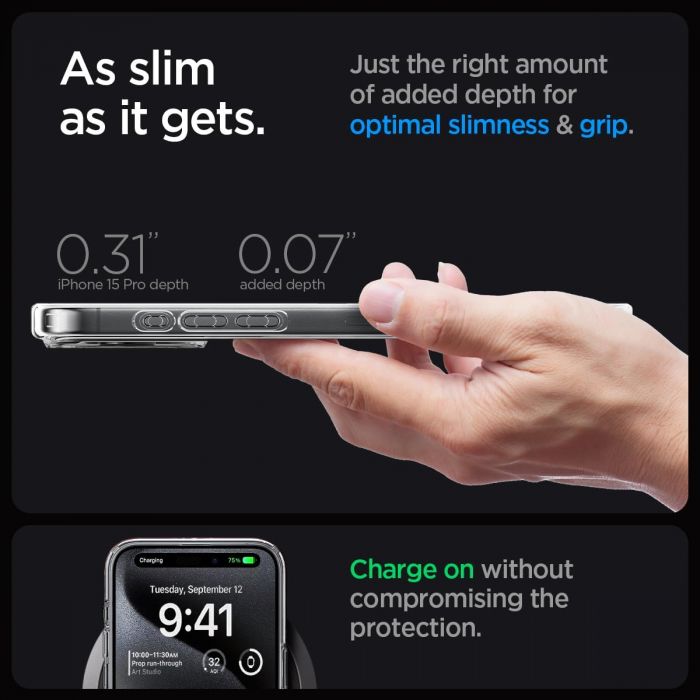 Чохол Spigen для Apple iPhone 15 Pro Ultra Hybrid MagFit, Graphite