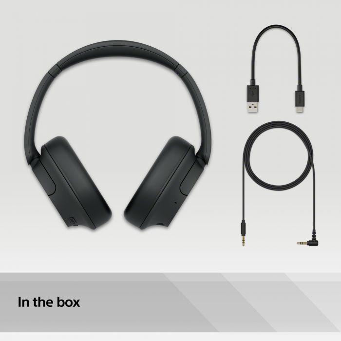 Навушники Over-ear Sony WH-CH720N BT 5.2, ANC, SBC, AAC, Wireless, Mic, Чорний