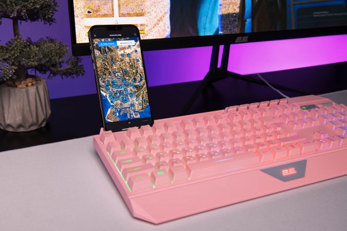 Клавіатура 2E GAMING KG315 RGB USB Pink Ukr