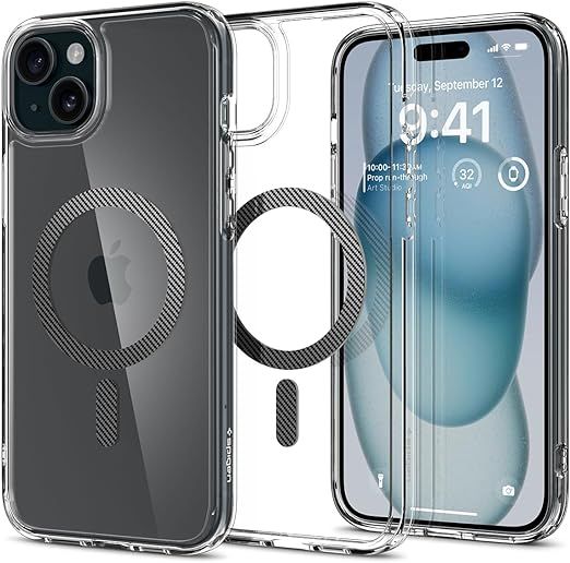 Чохол Spigen для Apple iPhone 15 Ultra Hybrid MagFit, Carbon Fiber