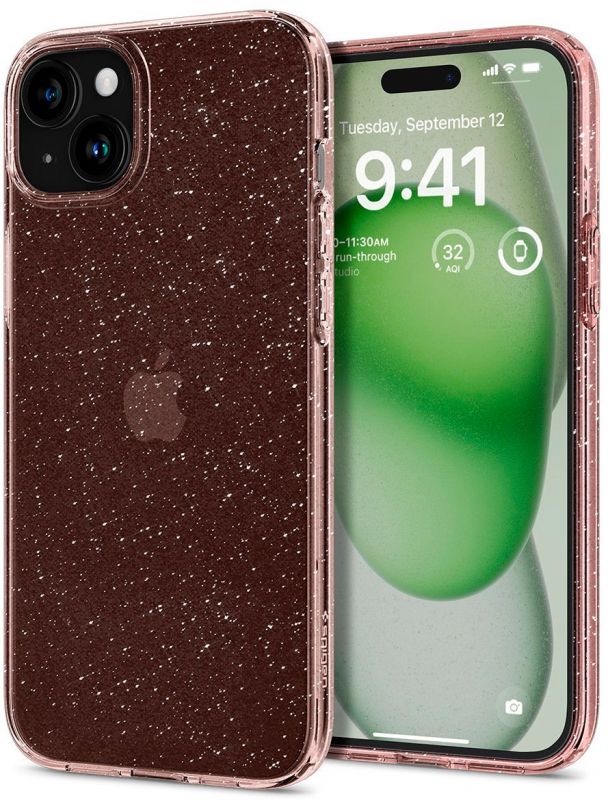 Чохол Spigen для Apple iPhone 15 Plus Liquid Crystal Glitter, Rose Quartz
