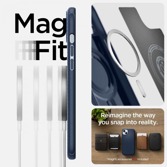 Чохол Spigen для Apple iPhone 15 Mag Armor MagFit, Navy Blue