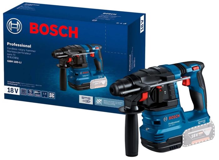 Перфоратор Bosch GBH 185-LI, акумуляторний, 18В,  SDS-Plus, 1.9Дж, безщітковий, соло (без АКБ та ЗП)