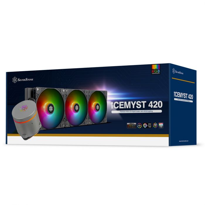 Система рідинного оxолодження SilverStone IceMyst IM420-ARGB, LGA1700, 2066, 2011, 1200, 115x, AM5, AM4, TDP350W, чорний