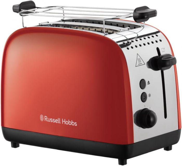 Тостер  Russell Hobbs Colours Plus, 1600Вт, нержав., підігрів,разморозка, червоний