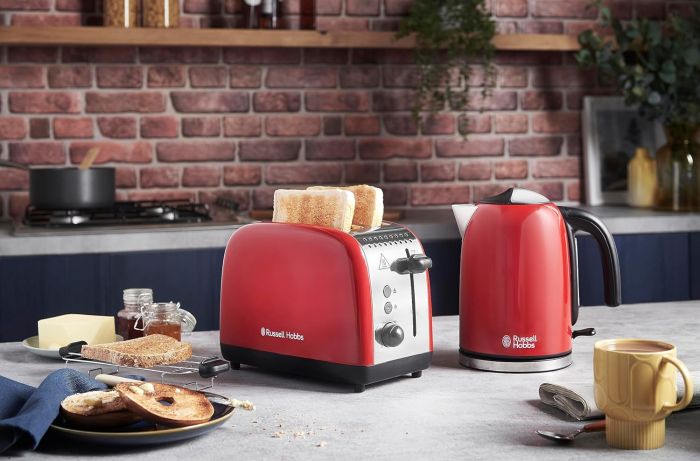 Тостер  Russell Hobbs Colours Plus, 1600Вт, нержав., підігрів,разморозка, червоний